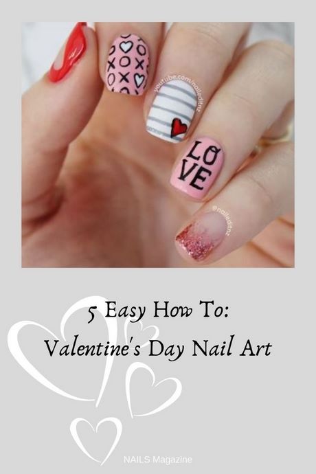easy-nail-art-for-valentines-day-48 Easy nail art pentru Ziua Îndrăgostiților