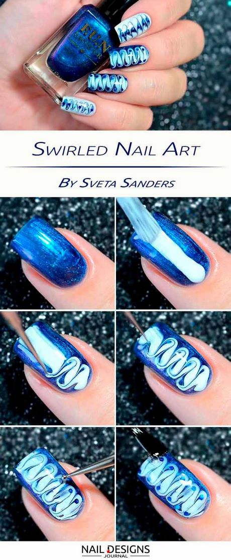 easy-swirl-nail-designs-81_5 Modele de unghii ușor de vârtej