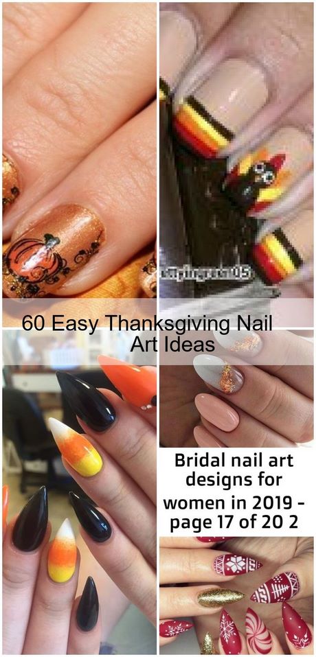 easy-thanksgiving-nail-designs-88_18 Ușor de Ziua Recunostintei modele de unghii