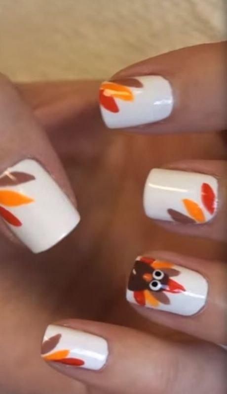 easy-thanksgiving-nail-designs-88_7 Ușor de Ziua Recunostintei modele de unghii