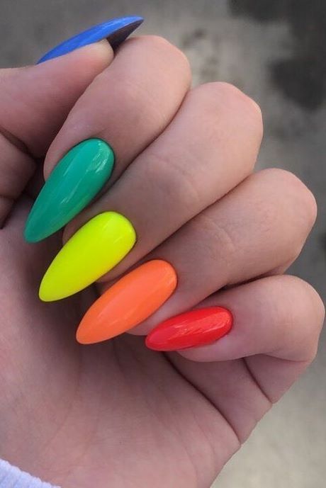 fluorescent-nail-designs-49 Modele de unghii fluorescente