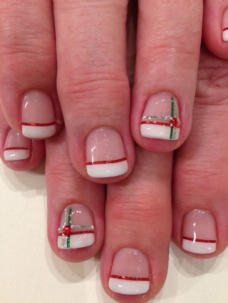 french-manicure-with-red-design-77_2 Manichiura franceză cu design roșu