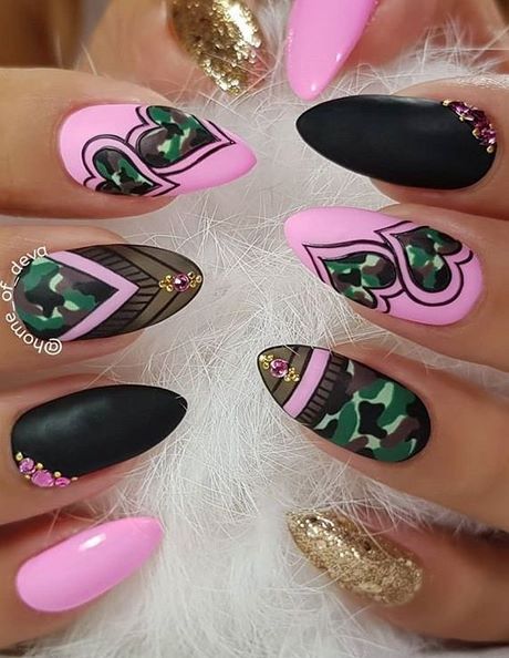 green-and-pink-nail-art-54_8 Arta unghiilor verde și roz