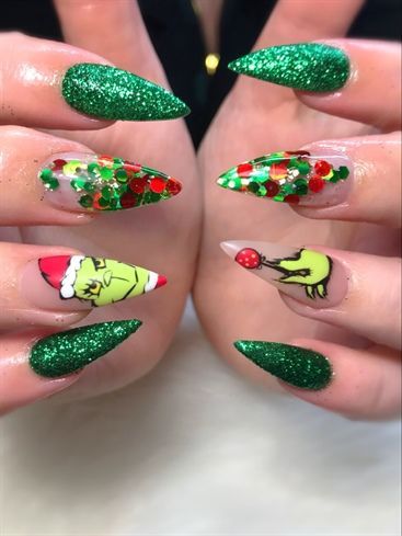 grinch-christmas-nail-designs-32_10 Grinch modele de unghii de Crăciun