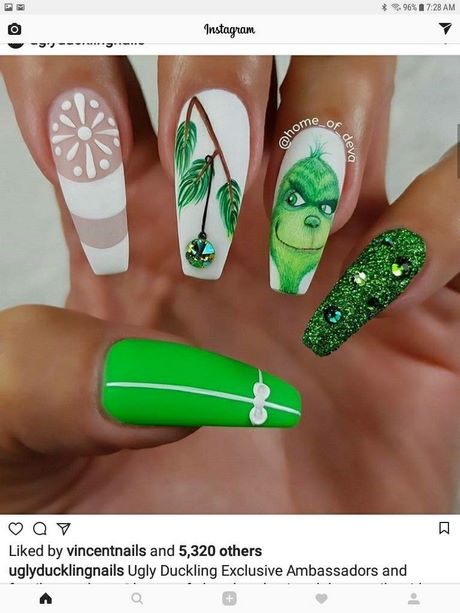 grinch-christmas-nail-designs-32_5 Grinch modele de unghii de Crăciun