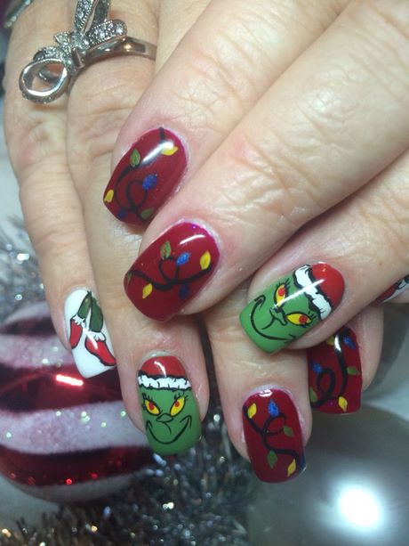grinch-christmas-nail-designs-32_6 Grinch modele de unghii de Crăciun