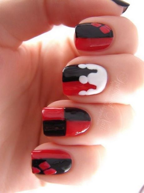 halloween-nail-art-short-nails-69_10 Halloween unghii unghii scurte