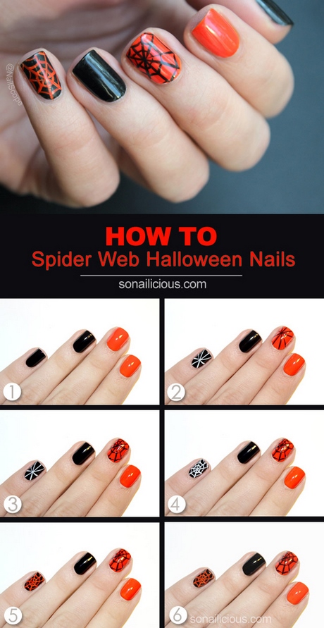 halloween-nail-art-short-nails-69_14 Halloween unghii unghii scurte