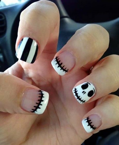 halloween-nail-art-short-nails-69_9 Halloween unghii unghii scurte