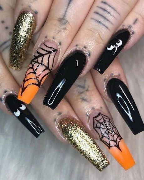 halloween-nail-designs-acrylic-nails-20_17 Halloween unghii modele unghii acrilice