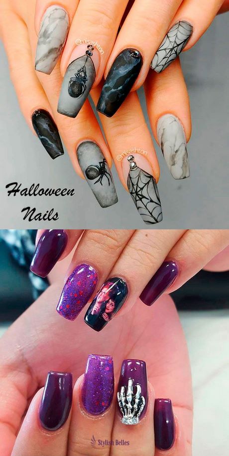 halloween-nail-designs-acrylic-nails-20_9 Halloween unghii modele unghii acrilice