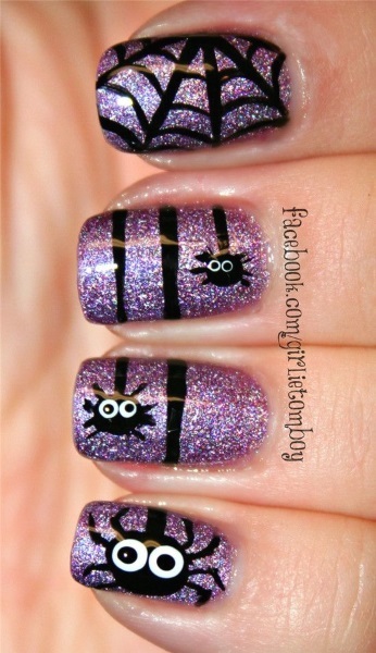 halloween-nail-designs-spider-web-59_14 Halloween nail designs spider web