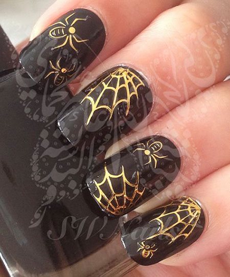 halloween-nail-designs-spider-web-59_18 Halloween nail designs spider web