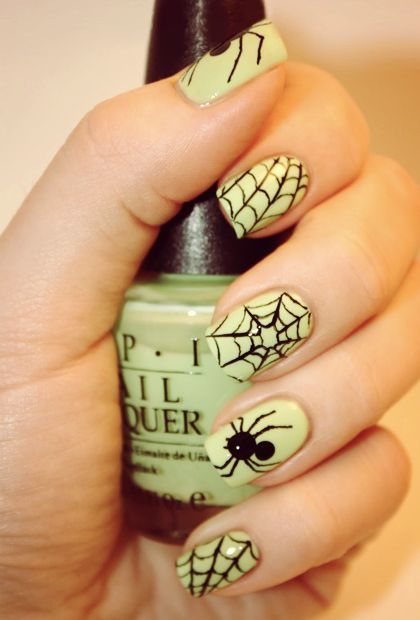 halloween-spider-nail-designs-29_13 Halloween spider unghii modele