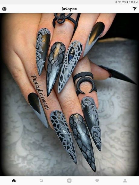 halloween-stiletto-nail-designs-69_13 Modele de unghii stiletto de Halloween