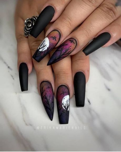 halloween-stiletto-nail-designs-69_15 Modele de unghii stiletto de Halloween
