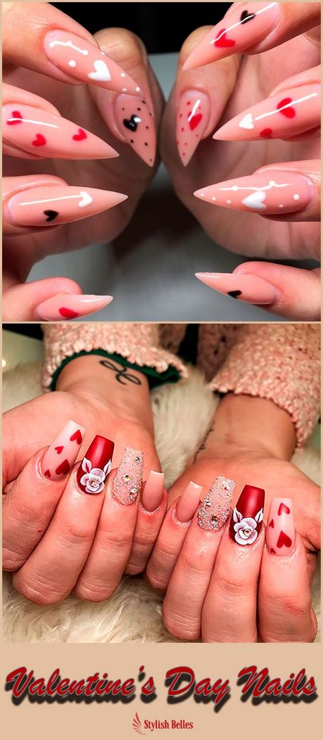 hot-valentines-day-nail-designs-59_14 Hot Ziua Îndrăgostiților modele de unghii