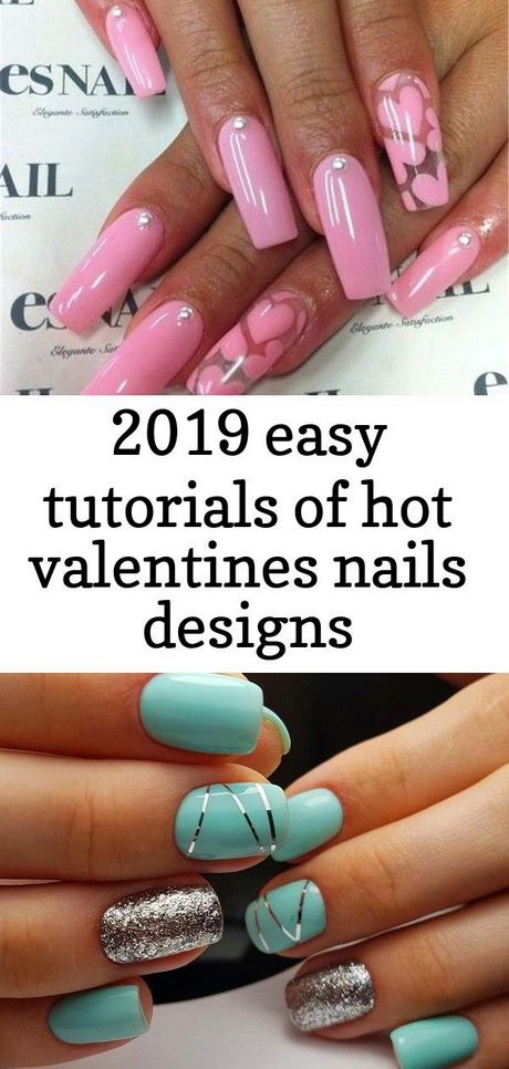 hot-valentines-day-nail-designs-59_20 Hot Ziua Îndrăgostiților modele de unghii