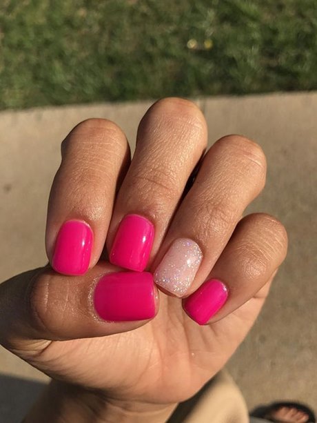 ideas-for-bright-pink-nails-76_12 Idei pentru unghii roz roz