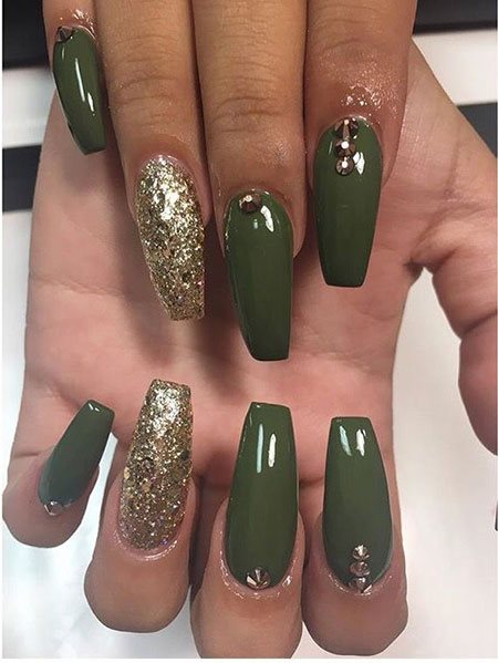 khaki-green-nail-designs-03_15 Modele de unghii verde Kaki