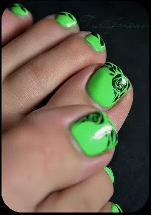 lime-green-toe-nail-designs-12_5 Var verde deget de la picior modele de unghii