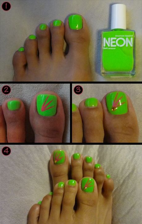 lime-green-toe-nail-designs-12_9 Var verde deget de la picior modele de unghii