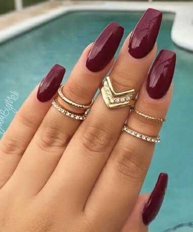 maroon-color-nails-with-design-26_16 Unghii de culoare maro cu design