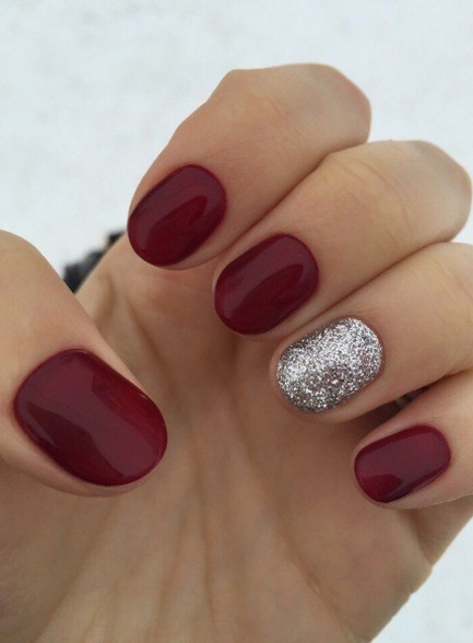 maroon-color-nails-with-design-26_4 Unghii de culoare maro cu design