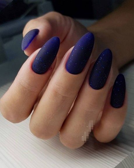 midnight-blue-nail-designs-20_15 Modele de unghii albastru la miezul nopții