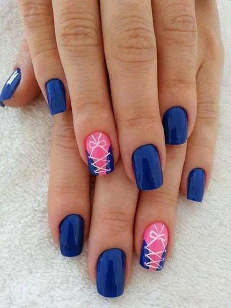 midnight-blue-nail-designs-20_18 Modele de unghii albastru la miezul nopții