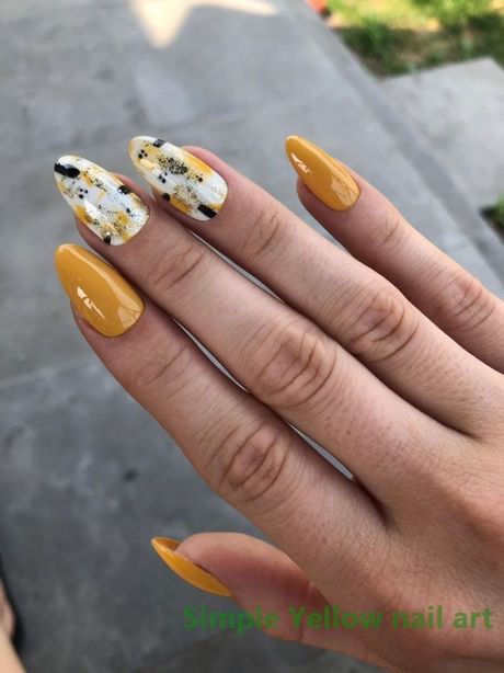 mustard-color-nail-designs-85_19 Modele de unghii de culoare muștar