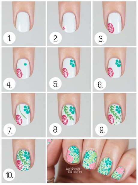 nail-art-design-flowers-step-by-step-86_3 Nail art design flori pas cu pas