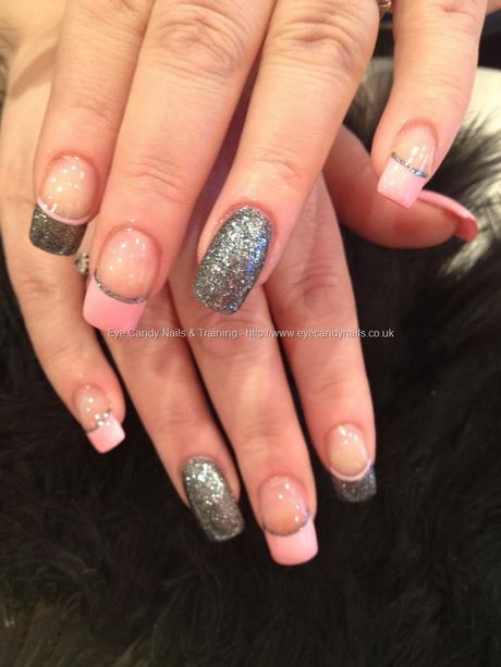 nail-designs-grey-and-pink-78_9 Modele de unghii gri și roz