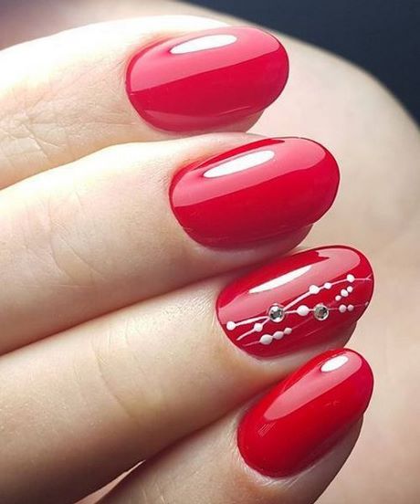 nail-designs-on-red-polish-97_17 Modele de unghii pe lac roșu