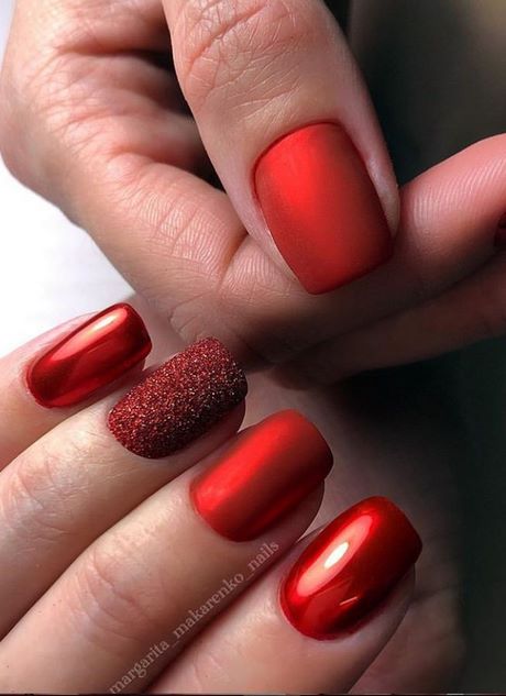 nail-designs-on-red-polish-97_4 Modele de unghii pe lac roșu