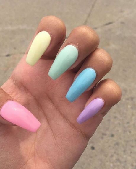 nail-designs-pastel-colors-47_8 Modele de unghii culori pastelate