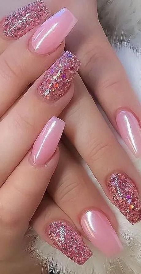 nail-designs-pink-glitter-28_16 Unghii modele roz sclipici