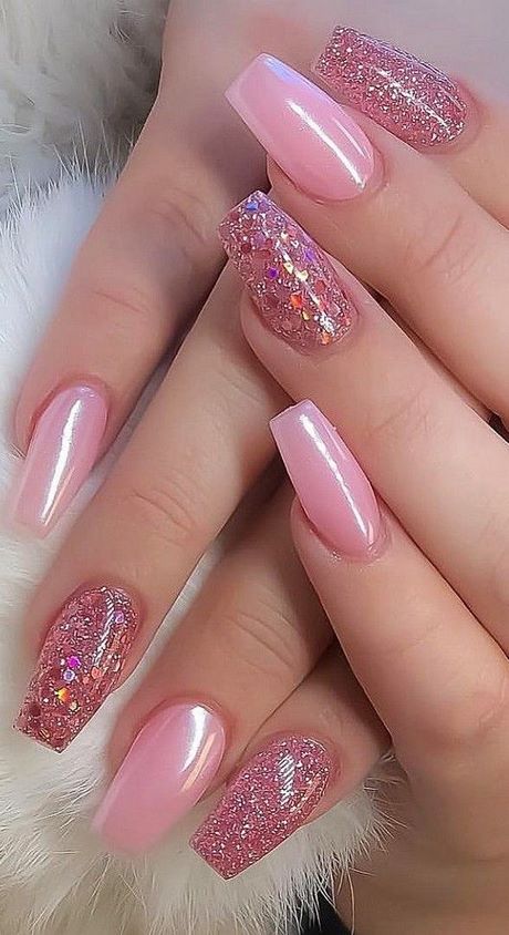 nail-designs-pink-glitter-28_17 Unghii modele roz sclipici
