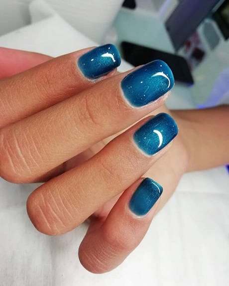 nail-designs-with-blue-polish-93_14 Modele de unghii cu lac albastru