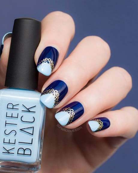 nail-designs-with-blue-polish-93_2 Modele de unghii cu lac albastru