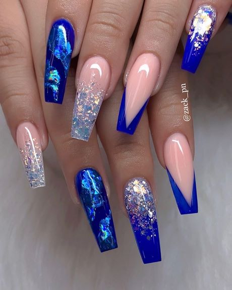 nail-designs-with-blue-polish-93_6 Modele de unghii cu lac albastru