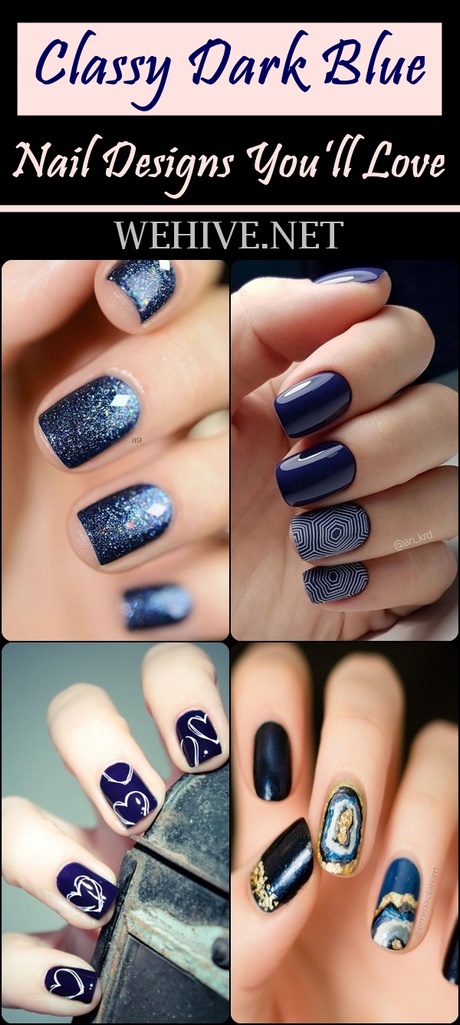 nail-designs-with-navy-blue-97_13 Modele de unghii cu albastru bleumarin