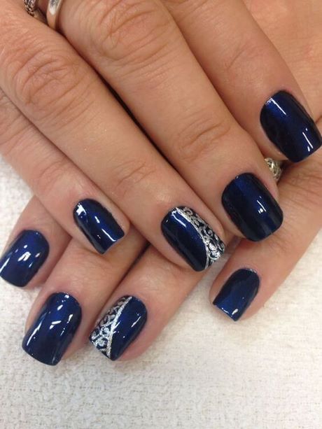 nail-designs-with-navy-blue-97_3 Modele de unghii cu albastru bleumarin