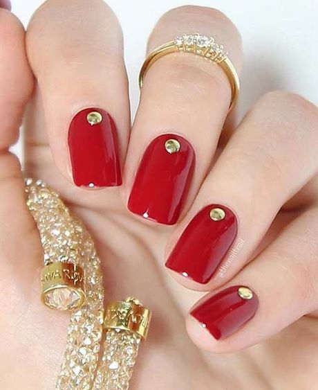 nail-designs-with-red-polish-09 Modele de unghii cu lac roșu