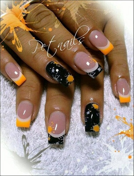 orange-and-brown-nail-designs-63_19 Modele de unghii portocalii și maro