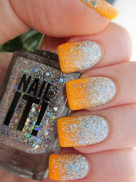 orange-glitter-nail-designs-35_16 Modele de unghii cu sclipici portocalii