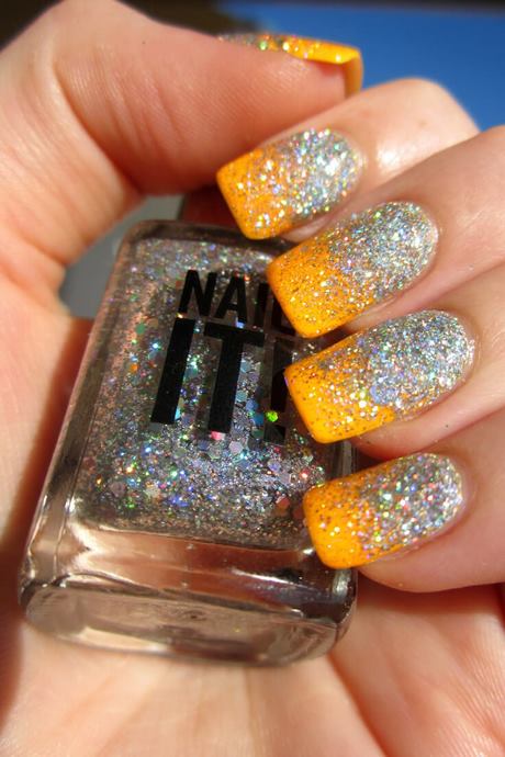 orange-glitter-nail-designs-35_5 Modele de unghii cu sclipici portocalii