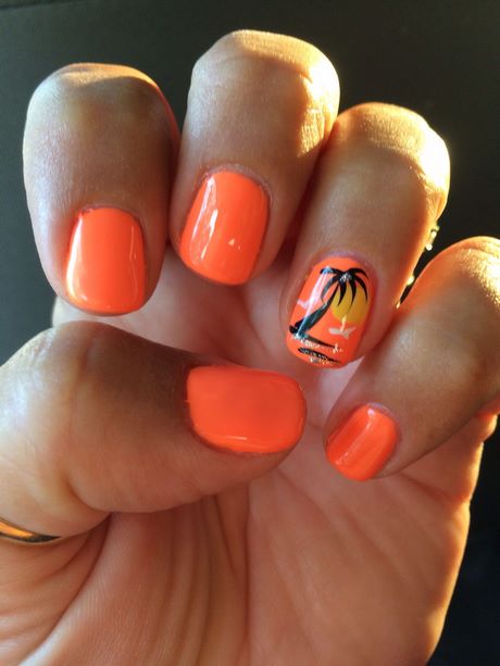 orange-nail-polish-ideas-54 Idei de lacuri de unghii portocalii
