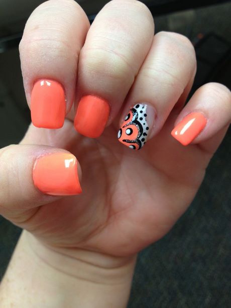 orange-nail-polish-ideas-54_13 Idei de lacuri de unghii portocalii