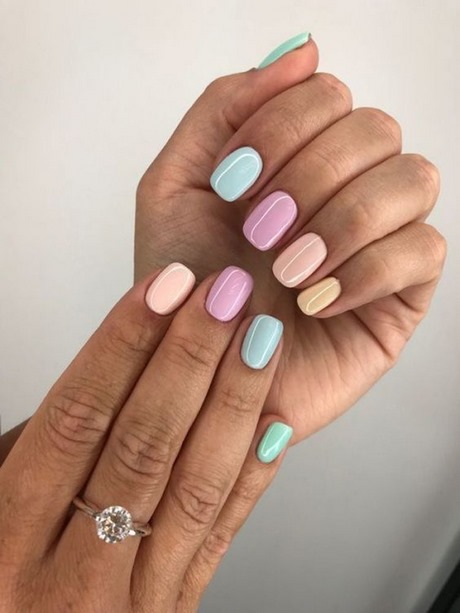pastel-color-nail-designs-47 Modele de unghii de culoare Pastel